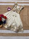 Ajd 8146 Soft Paithani Silk Kids Wear Gown With Coat Wholesale Suppliers In Mumbai